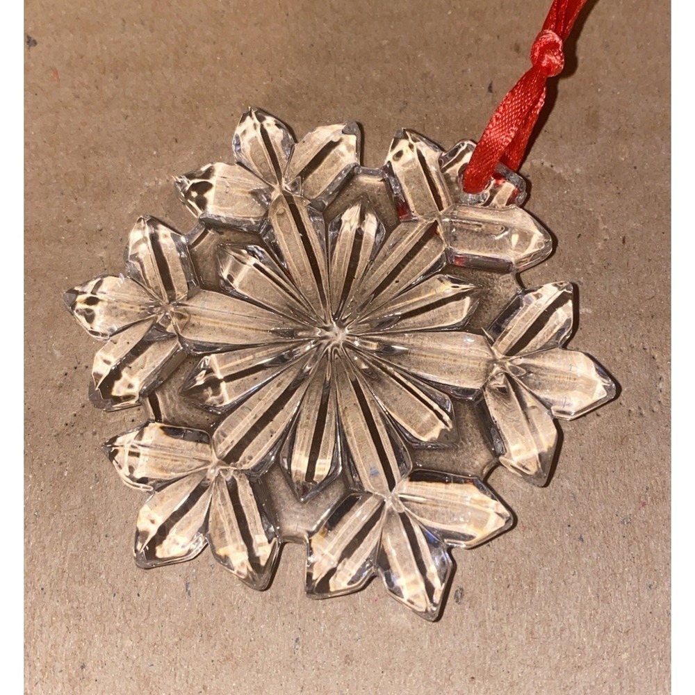 Lenox Collections The Lenox Crystal Snowflake Ornament Made In Czech Republic